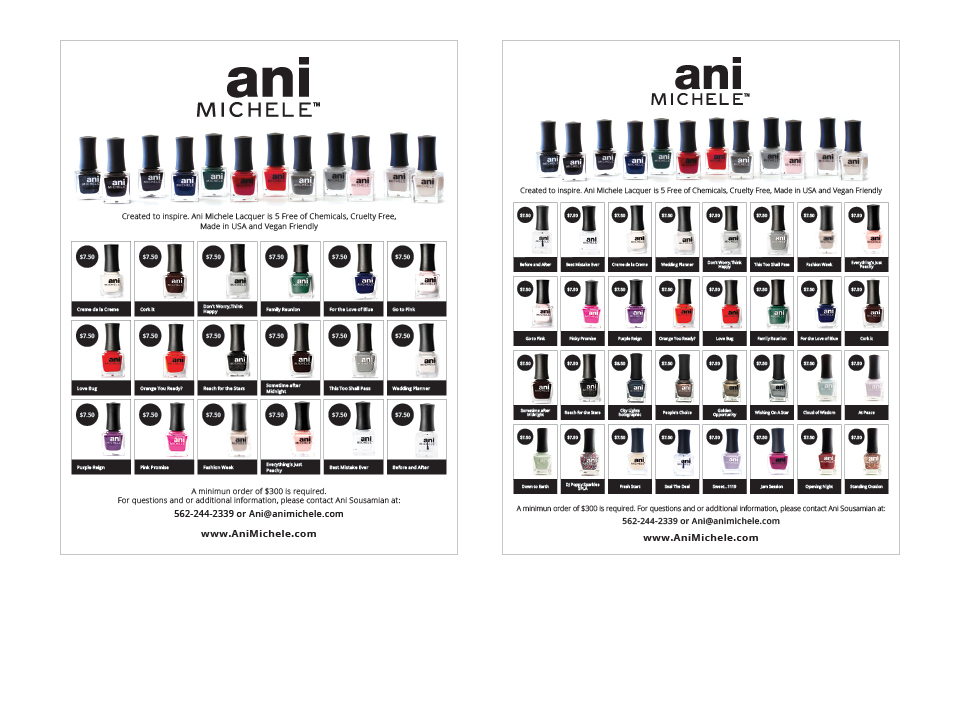 Ani's Sell Sheet, FrogMan, USA, 2015-2018